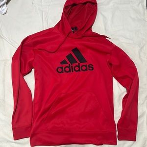 Adidas Climawarm Hoodie, Red, Size M, No Flaws